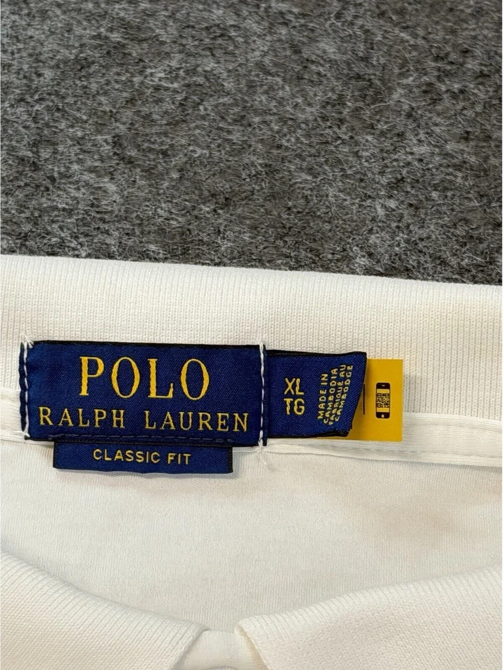 Polo Ralph Lauren Mens XL White Classic Fit Cotton Short Sleeve Polo Shirt
